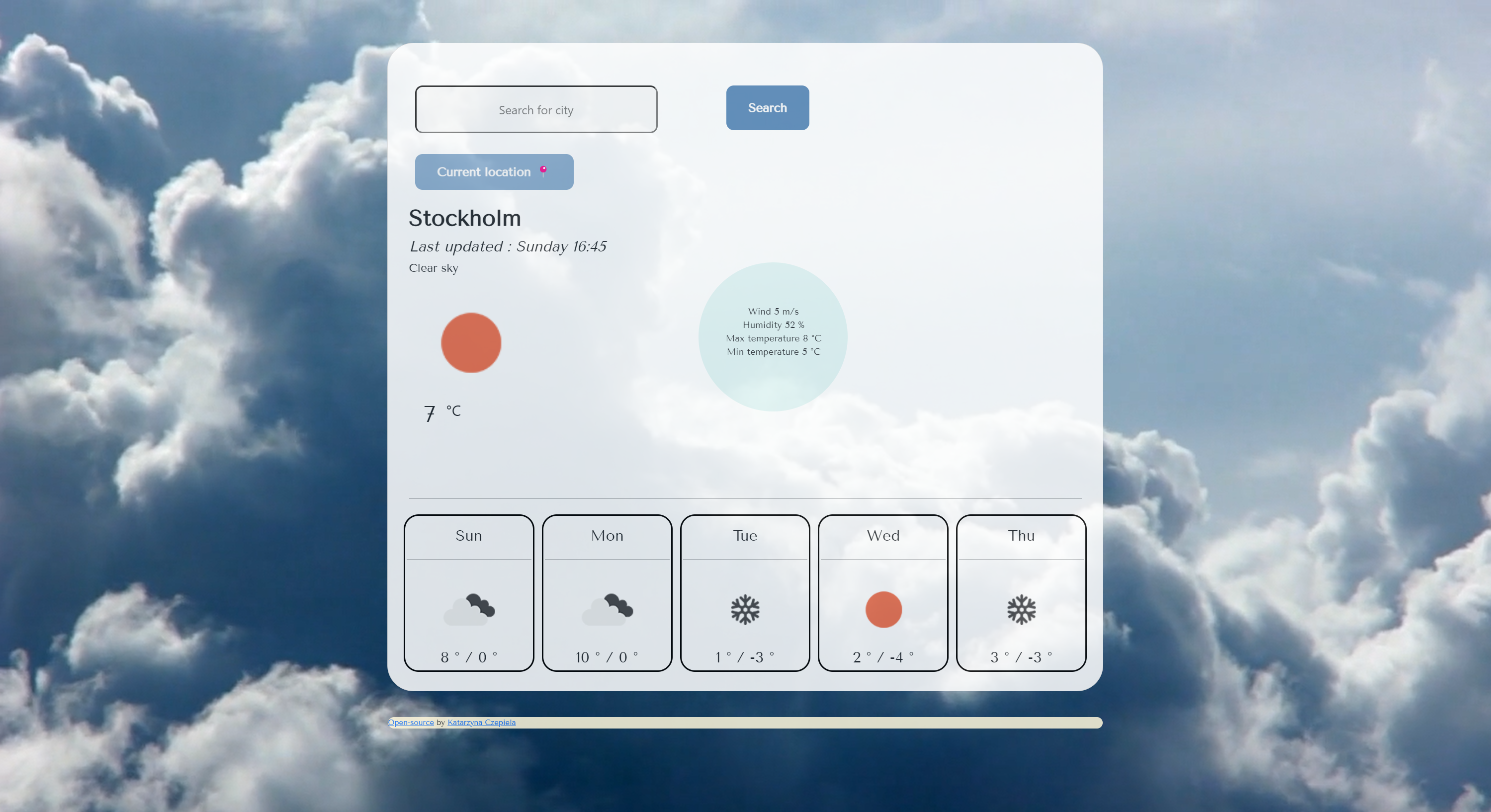  Weather application project